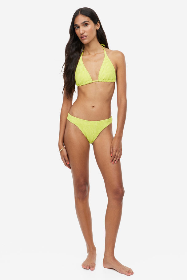 H&M Padded Triangle Bikini Top Yellow