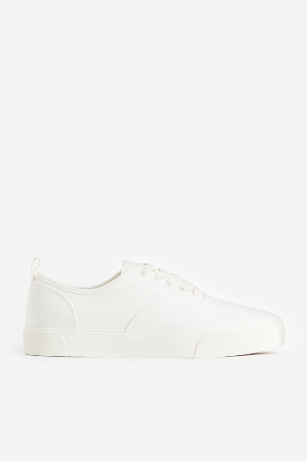 H&M Sneaker aus Canvas Weiß
