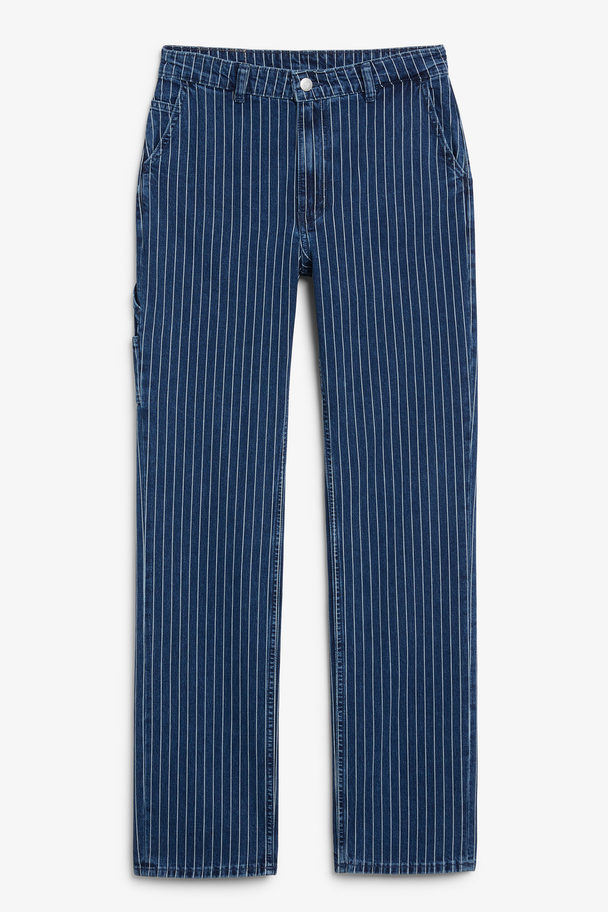 Monki Striped Cargo Jeans Striped