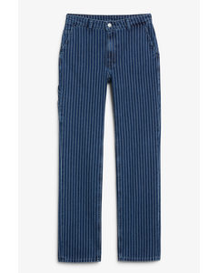 Striped Cargo Jeans Striped