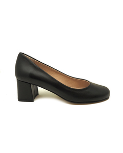 Janalynn Heeled Shoe In Black Leather