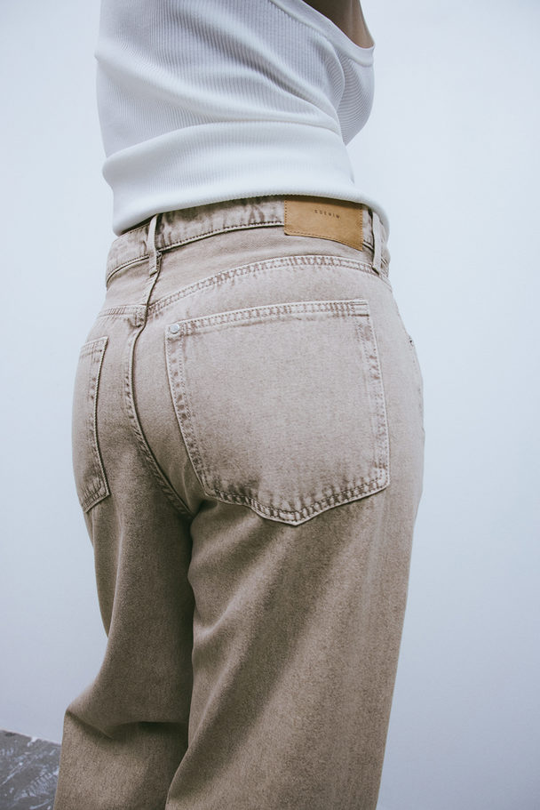 H&M Baggy Regular Jeans Beige