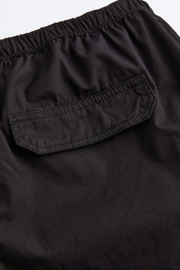 H&M Parachute Trousers Black