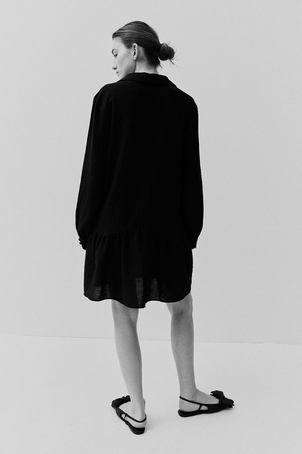 H&M Kleid mit Spitze Schwarz