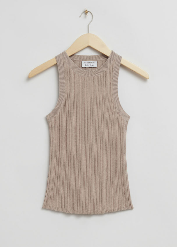 & Other Stories Fitted Ribbed Tank Top Mole