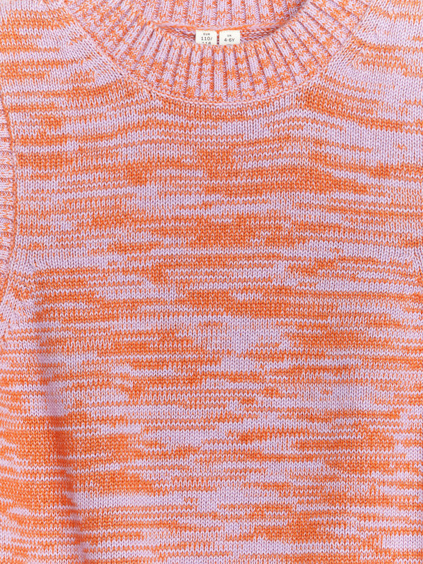ARKET Multi-colour Knitted Vest Lilac/orange