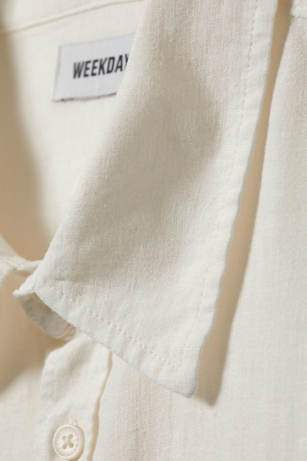 Weekday Oversized Linen Shirt White