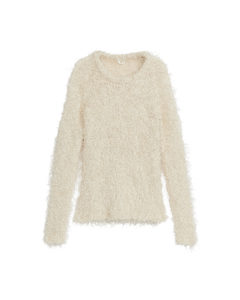 Hairy Knit Jumper Off White