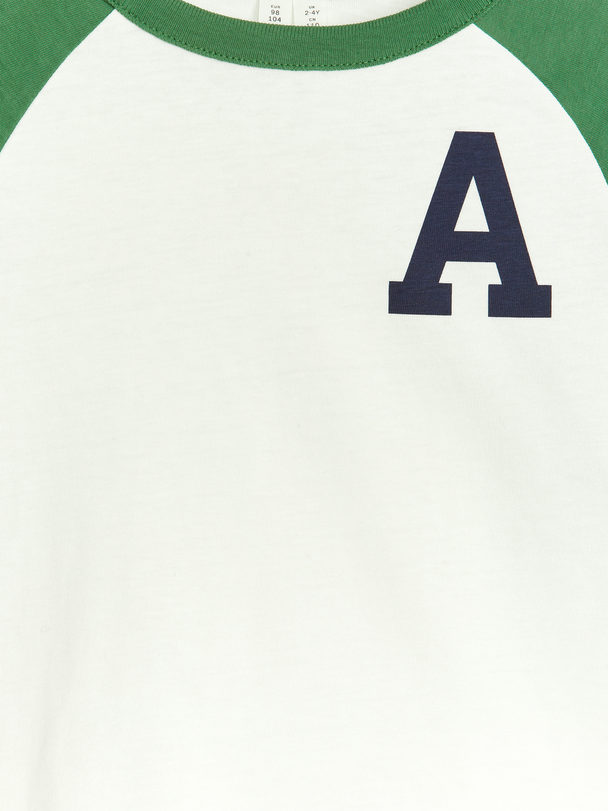 ARKET Long-sleeve T-shirt White/green
