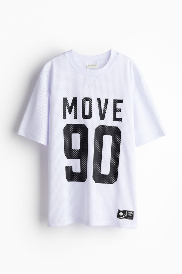 H&M Sporttop Van Drymove™-mesh Wit/move 90