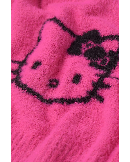 H&M Cropped Jumper Pink/hello Kitty