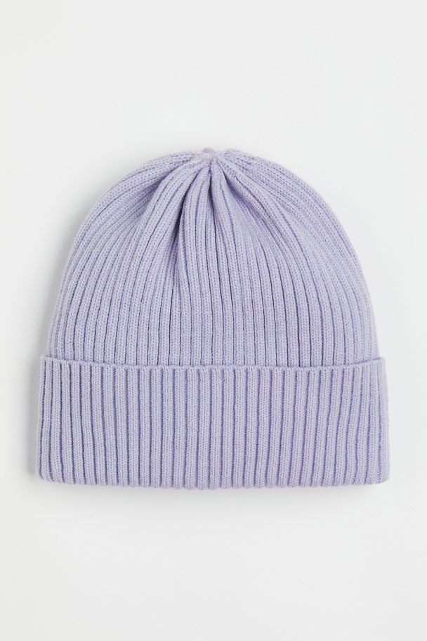 H&M Knitted Hat Light Purple
