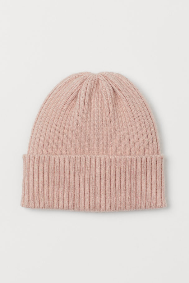 H&M Knitted Hat Light Pink