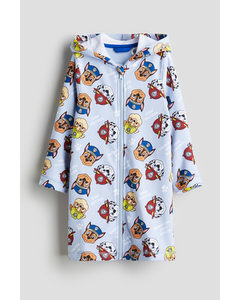 Zip-front Terry Dressing Gown Light Blue/paw Patrol