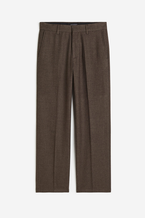 H&M Pantalon - Relaxed Fit Donkerbruin