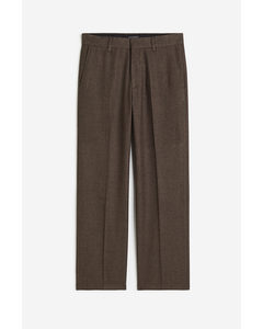 Pantalon - Relaxed Fit Donkerbruin