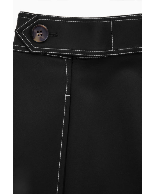 COS A-line Tailored Midi Skirt Black