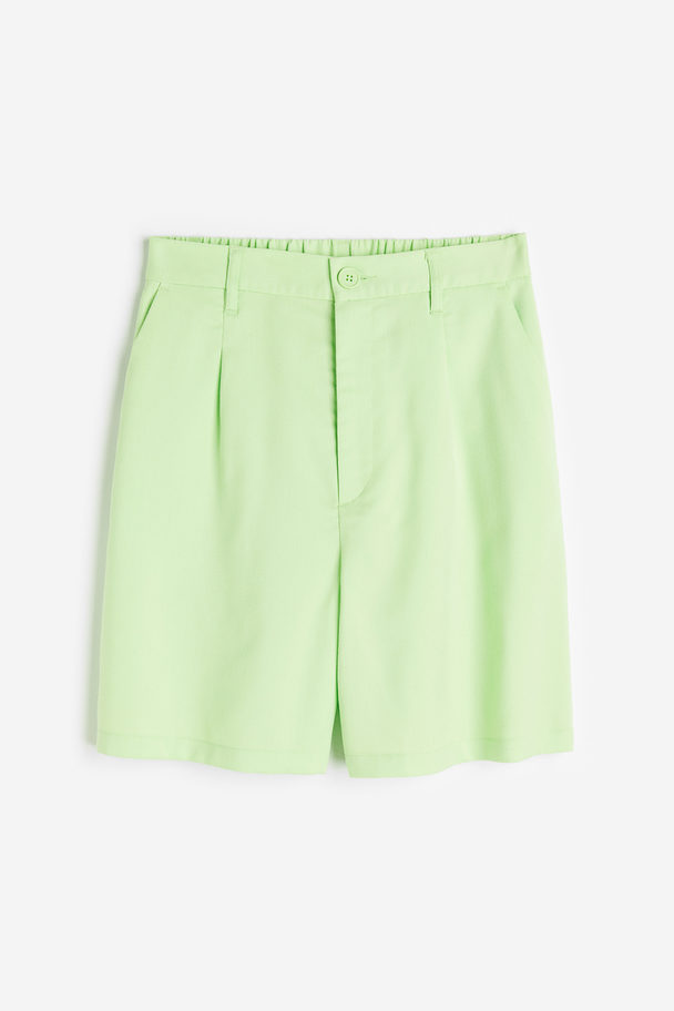 H&M Dressade Shorts Ljusgrön