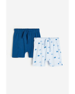 2-pack Jersey Shorts Light Blue/whales