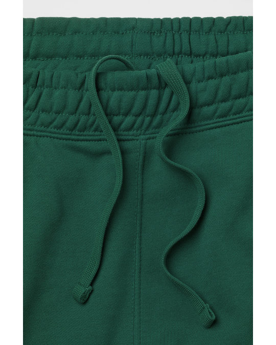 H&M Relaxed Fit Cotton Joggers Dark Green