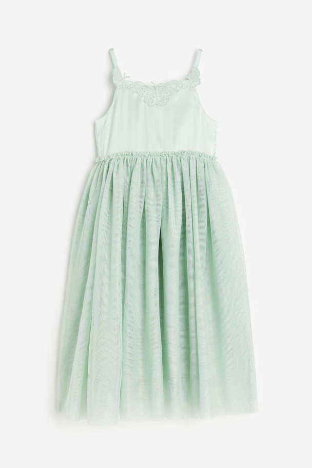 H&M Tulle Dress Light Green