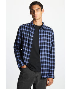 Textured Checked Shirt Blue / Check