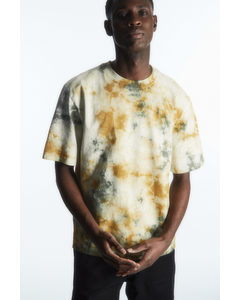 Relaxed-fit Tie-dye T-shirt Beige / Green / Printed