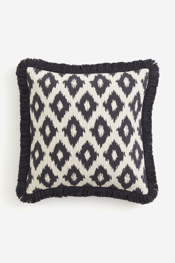 H&M HOME Jacquard-weave Cushion Cover Dark Grey/patterned