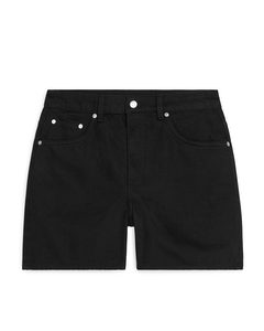 Non-stretch Denim Shorts Black