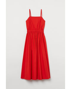 Kleid mit Schnürung Rot