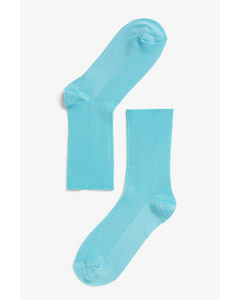 Ribbed Luxe Socks Turquoise
