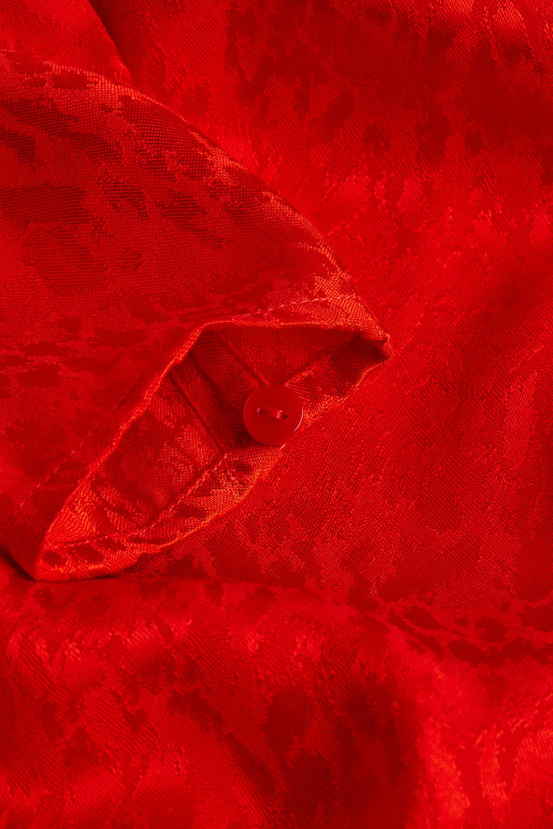 H&M Gathered Dress Red