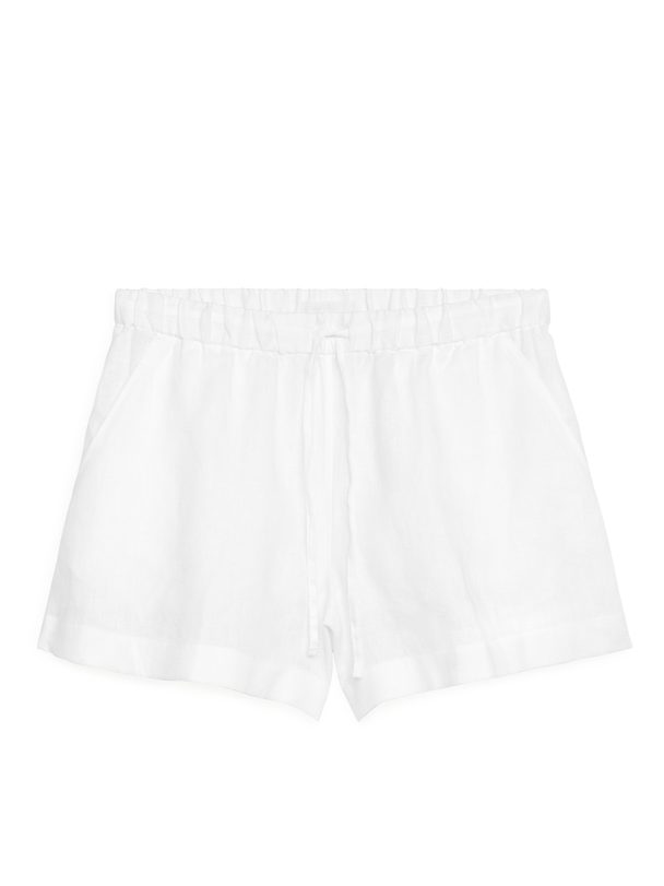ARKET Linen Shorts White