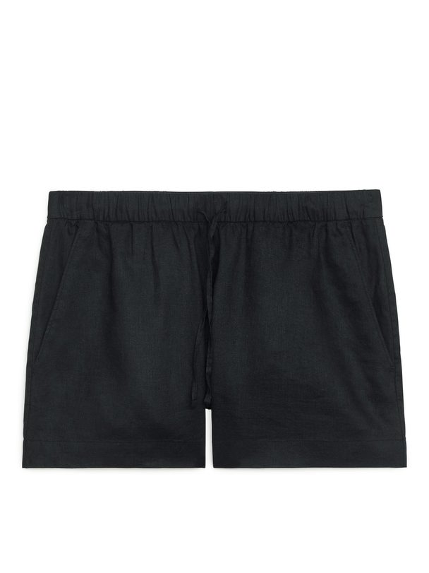 ARKET Linen Shorts Black