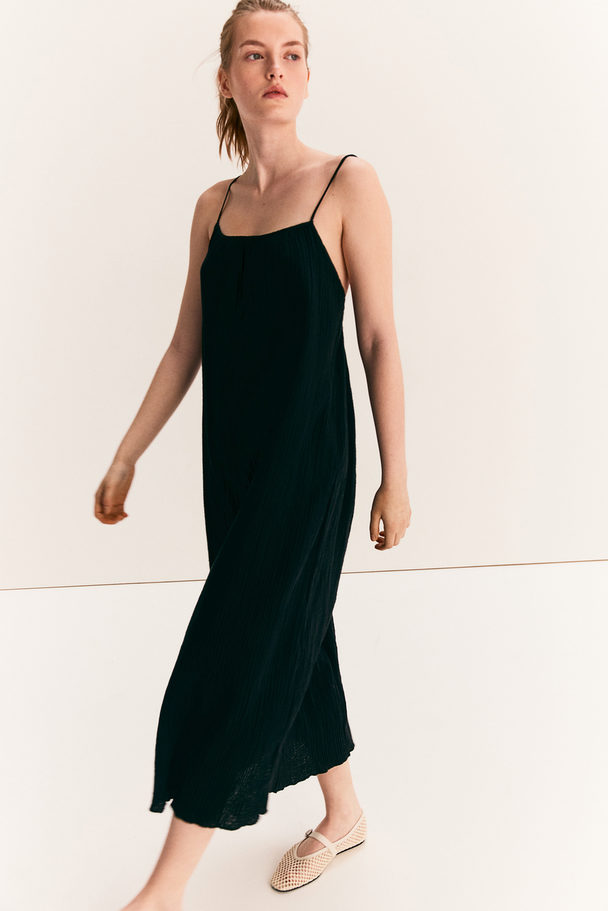 H&M Überwurfkleid mit Bindedetail Schwarz