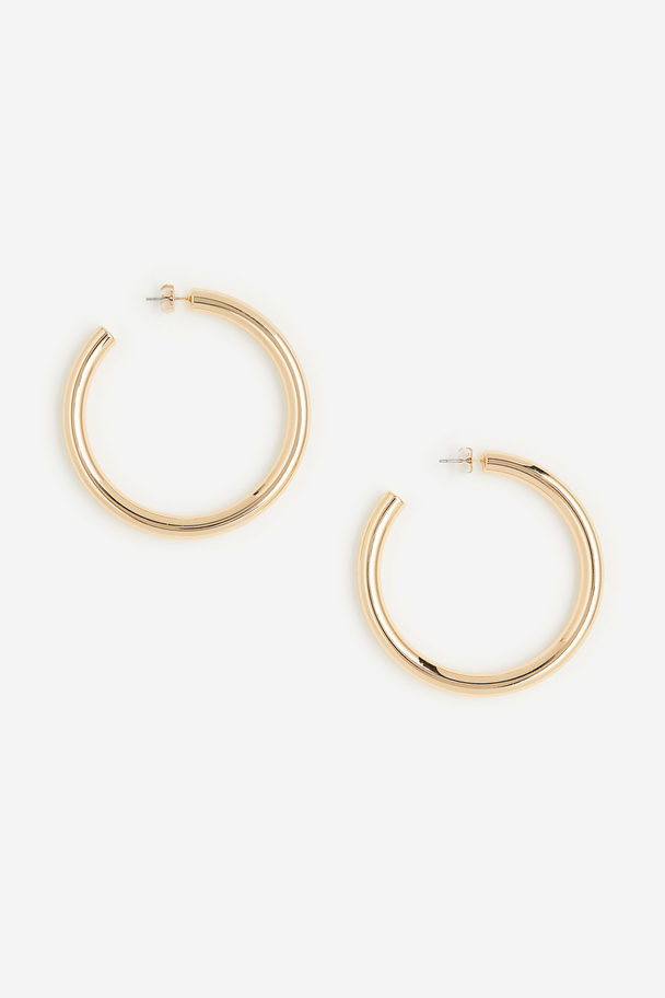 H&M Large Hoop Earrings Gold-coloured
