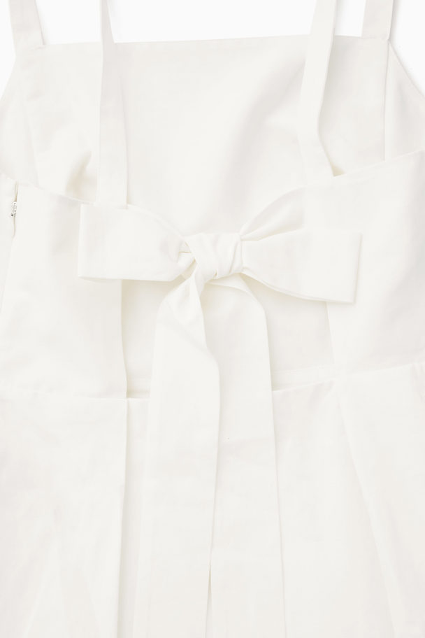 COS Open-back Mini Pinafore Dress White