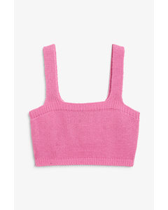 Knitted Crop Top Pink