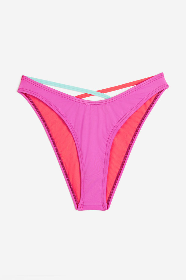 Speedo Bikini-hose Mit Trägerdetails Violett