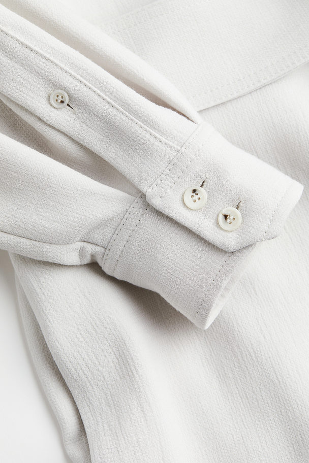 H&M Oversized Skjortekjole Hvid