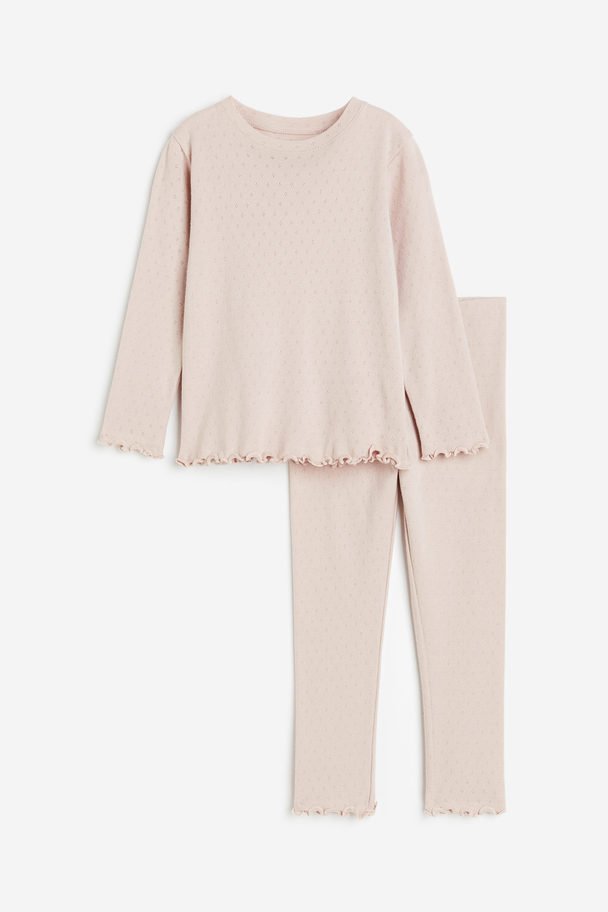 H&M Jersey Pyjamas Light Pink