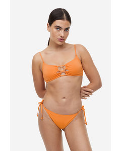 Tie Tanga Bikini Bottoms Orange