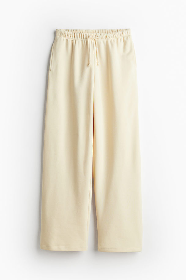 H&M Wijde Joggers Lichtgeel