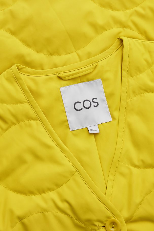 COS Padded Liner Jacket Yellow