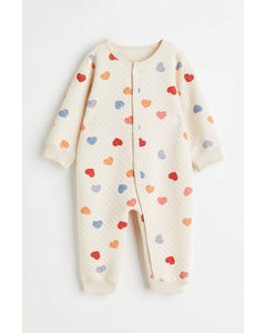Quilted Pyjamas Cream/hearts