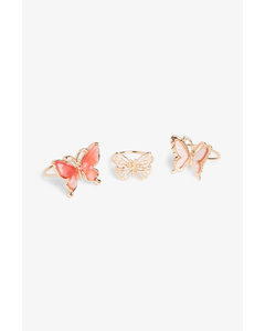 Butterfly Rings Gold Metal