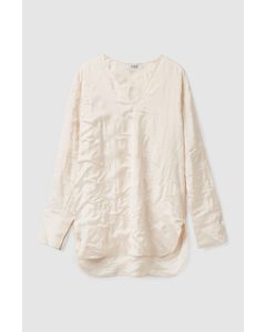 Relaxed-fit Tunic Blouse Off-white