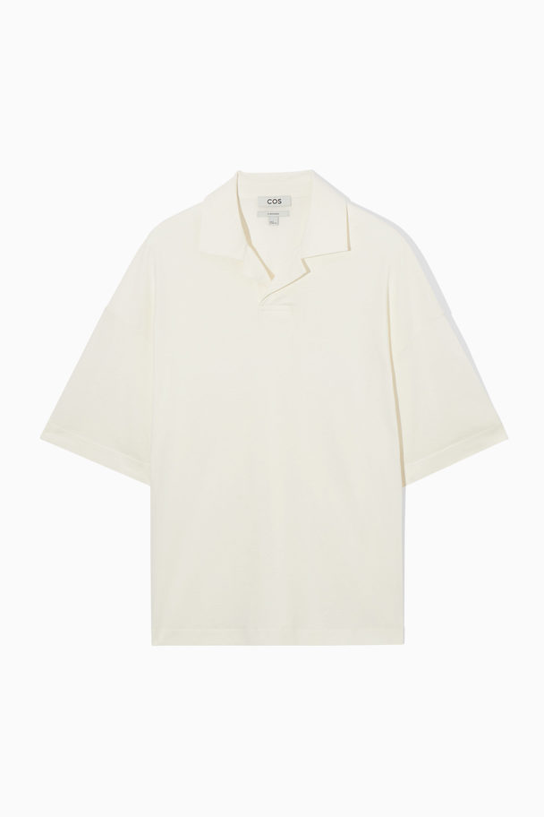 COS Oversized Open-collar Polo-shirt Off-white