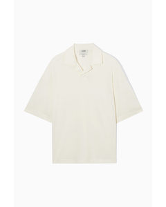 Oversized Open-collar Polo-shirt Off-white