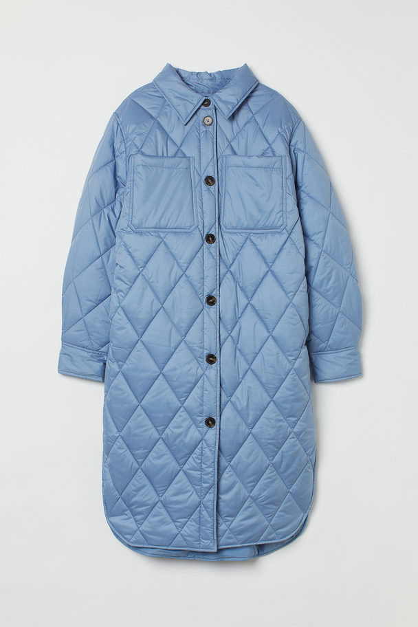 H&M Quilted Shacket Blue